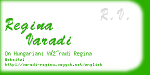 regina varadi business card